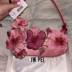 JW PEI Leona Bead Embellished Shoulder Bag - Pink